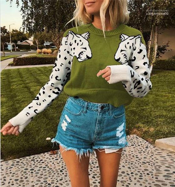 crew neck свитер женской одежды женской дизайнер leopard pattern свитер мода панели пуловеры повседневный длинный рукав, White;black
crew neck свитер женской одежды женской дизайнер leopard pattern свитер мода панели пуловеры повседневный длинный рукав, White;black