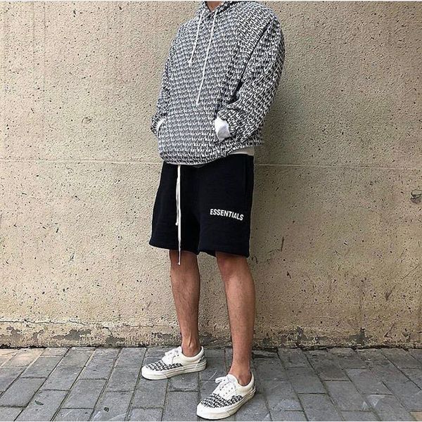 2020 new designer fog europe pipeline shorts essentials letter fear of god loose drawstring pants collapse shorts, Black
2020 new designer fog europe pipeline shorts essentials letter fear of god loose drawstring pants collapse shorts, Black