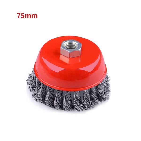 1*75mm steel wire knot flat wire wheel cup brush set kit for angle grinder gadget for metal rust removal polishing
1*75mm steel wire knot flat wire wheel cup brush set kit for angle grinder gadget for metal rust removal polishing