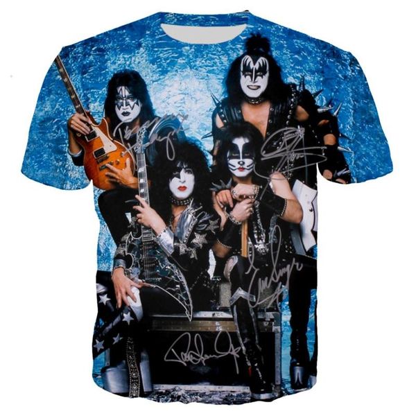3d printing kiss band summer fashion t-shirt men/women rock streetwear t-shirt boy round neck men 2020, White;black
3d printing kiss band summer fashion t-shirt men/women rock streetwear t-shirt boy round neck men 2020, White;black