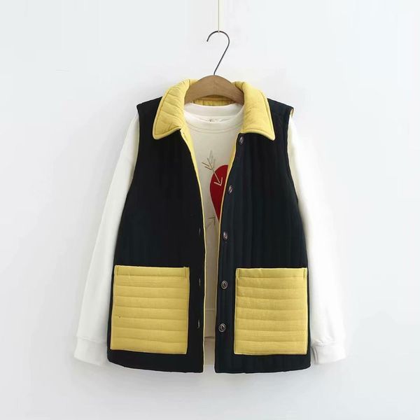 plus size cotton patchwork women loose sleeveless vest coats 2020 winter new casual ladies jackets female oversized, Black;white
plus size cotton patchwork women loose sleeveless vest coats 2020 winter new casual ladies jackets female oversized, Black;white