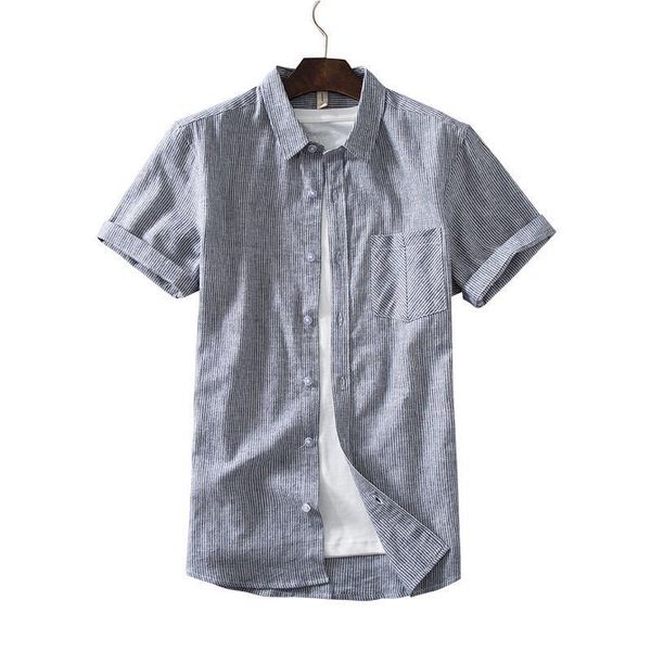men's casual shirts 4 colors brand clothes summer striped linen shirt 2021 fashion flax short sleeve male beige navy, White;black
men's casual shirts 4 colors brand clothes summer striped linen shirt 2021 fashion flax short sleeve male beige navy, White;black