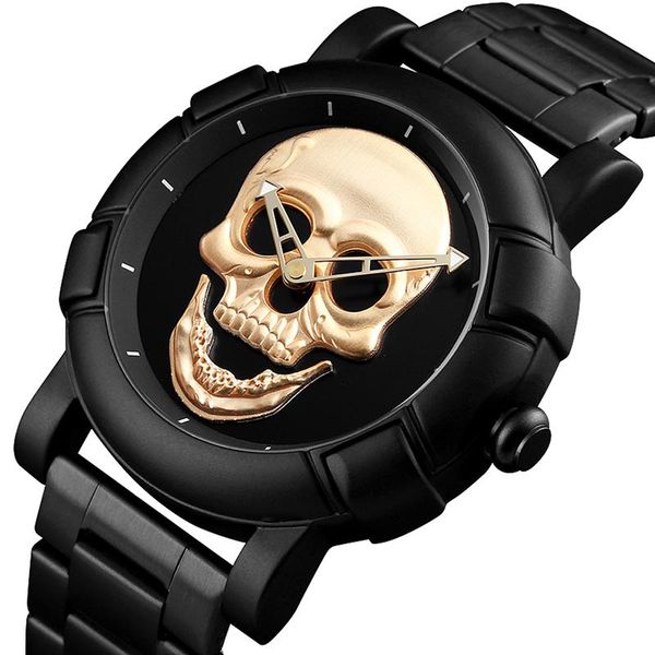 skull black gold men watch laser engraved watches punk skeleton wristwatch for men's cool male quartz wrist watches, Slivery;brown
skull black gold men watch laser engraved watches punk skeleton wristwatch for men's cool male quartz wrist watches, Slivery;brown