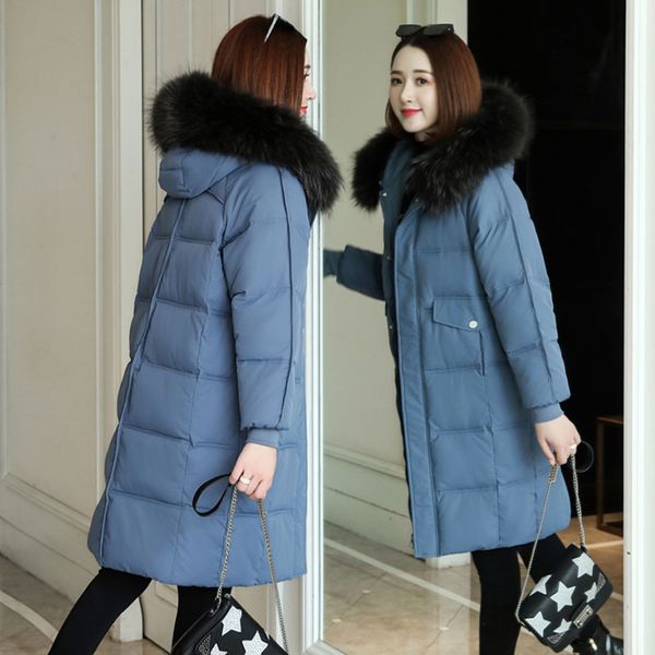 wholesale cotton coat women's mid-length new loose feather down jacket in winter thick thick fur collar coat, Black
wholesale cotton coat women's mid-length new loose feather down jacket in winter thick thick fur collar coat, Black