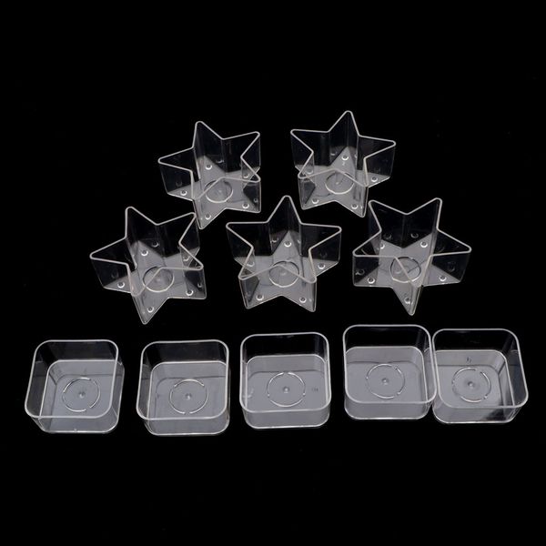 10 pack tea light clear plastic cups, star square shapes polycarbonate tealight cups holders stackable empty candle making jars
10 pack tea light clear plastic cups, star square shapes polycarbonate tealight cups holders stackable empty candle making jars