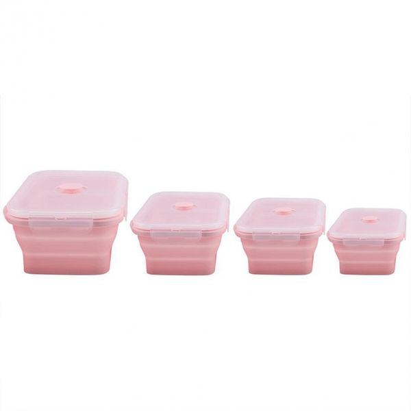 4 piece set pink food grade silicone lunch box folding eco-friendly food container bento box collapsible portable microwave food dinnerware
4 piece set pink food grade silicone lunch box folding eco-friendly food container bento box collapsible portable microwave food dinnerware