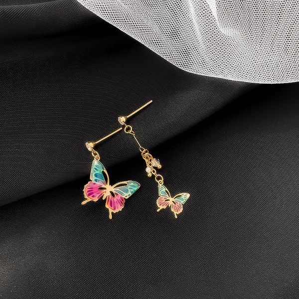 fairy colorful butterfly asymmetry long drop earrings for girl fashion personalized pendientes trendy charm brincos jewelry gift, Silver
fairy colorful butterfly asymmetry long drop earrings for girl fashion personalized pendientes trendy charm brincos jewelry gift, Silver