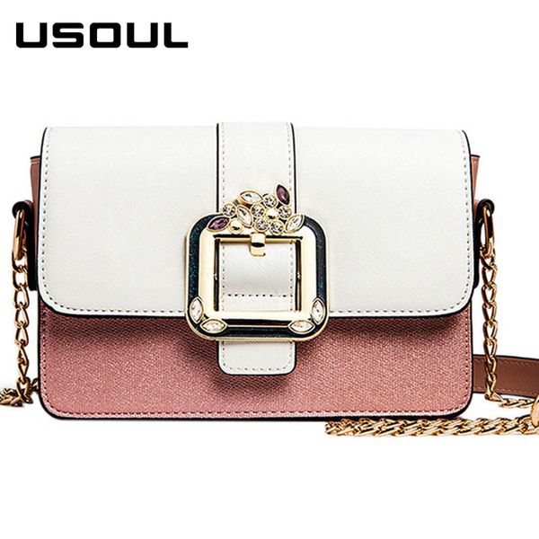 usoul 2020 women crossbody bag luxury rhinestone chain handbag flap woman elegant diamond-studded hasp leather shoulder bag pink
usoul 2020 women crossbody bag luxury rhinestone chain handbag flap woman elegant diamond-studded hasp leather shoulder bag pink