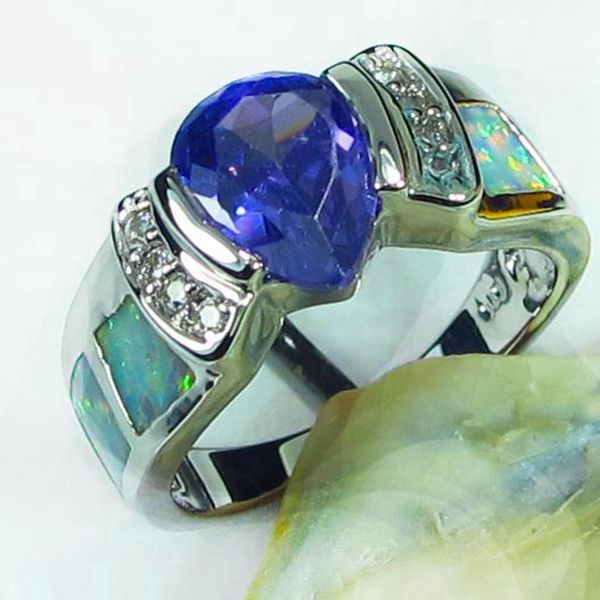 shunxunze hiphop sell engagement wedding rings for women's clothing accessories blue cubic zirconia and white opal rhodium plated r611, Silver
shunxunze hiphop sell engagement wedding rings for women's clothing accessories blue cubic zirconia and white opal rhodium plated r611, Silver