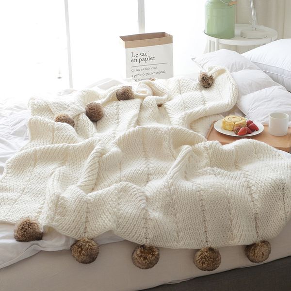 faux iceland yarn knitted pompon edge blanket home decoration cover throw blanket ,invory white, grey
faux iceland yarn knitted pompon edge blanket home decoration cover throw blanket ,invory white, grey
