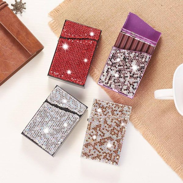 red/silver/gold/purple shiny diamonds cigarette case/box/holder ultrathin lightweight exquisite and portable carrying for women
red/silver/gold/purple shiny diamonds cigarette case/box/holder ultrathin lightweight exquisite and portable carrying for women