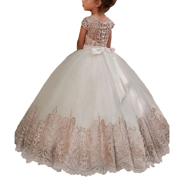 white kids flower girl ball gown dresses lace cap sleeve floor length tulle little girl wedding party first communion dress, Red;yellow
white kids flower girl ball gown dresses lace cap sleeve floor length tulle little girl wedding party first communion dress, Red;yellow