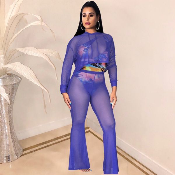 ahvit solid color mesh see through two piece set long sleeve hooded short and high waist wide leg long pants qm717, White
ahvit solid color mesh see through two piece set long sleeve hooded short and high waist wide leg long pants qm717, White