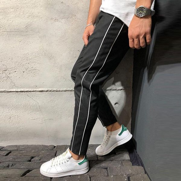 осень мужские брюки шнурком панелями хип-хоп середины талии мужские брюки повседневные мужские брюки, Black 
осень мужские брюки шнурком панелями хип-хоп середины талии мужские брюки повседневные мужские брюки, Black