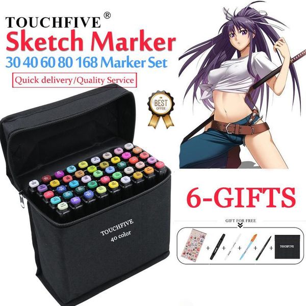 touchfive sketch markers brush pens set manga colored markers set dual head art supplier paint pen draw marker school supplies
touchfive sketch markers brush pens set manga colored markers set dual head art supplier paint pen draw marker school supplies