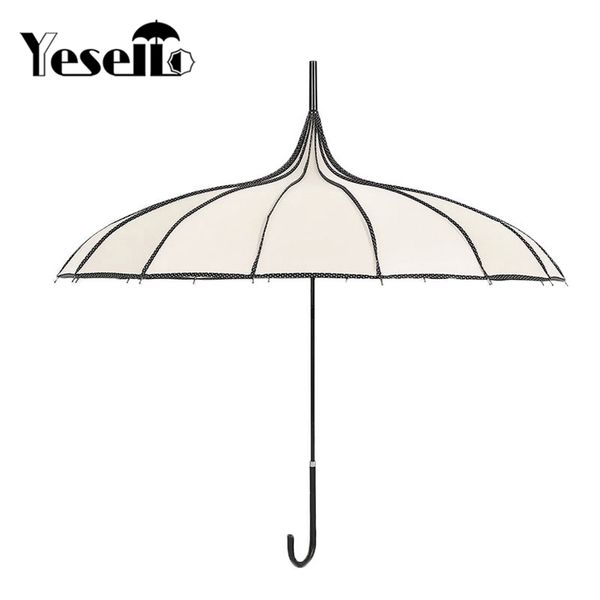 yesello beige women big large long handle gothic classical windproof tower pagoda rain umbrella
yesello beige women big large long handle gothic classical windproof tower pagoda rain umbrella