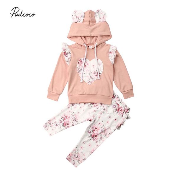 2019 brand newborn baby girl 3d ears hooded sweatshirt ruffle pants trousers outfit clothes sweet 2pcs tracksuit set, White
2019 brand newborn baby girl 3d ears hooded sweatshirt ruffle pants trousers outfit clothes sweet 2pcs tracksuit set, White