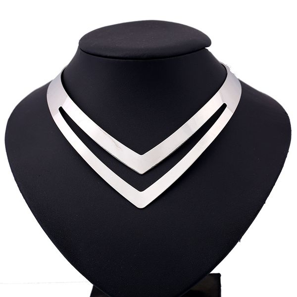 lzhlq geometric hollow metal torques women trendy simple smooth choker necklaces plated collars necklace punk jewelry statement, Silver
lzhlq geometric hollow metal torques women trendy simple smooth choker necklaces plated collars necklace punk jewelry statement, Silver