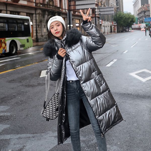 new women long coat parkas female glossy winter warm thicken faux fur coats silver down jacket parker jacket coat, Black
new women long coat parkas female glossy winter warm thicken faux fur coats silver down jacket parker jacket coat, Black