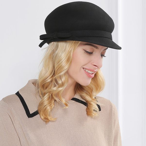 autumn winter new wool felt beret hat female british vintage elegant fashion hats berets hat spring women warm retro cap h6869, Blue;gray
autumn winter new wool felt beret hat female british vintage elegant fashion hats berets hat spring women warm retro cap h6869, Blue;gray