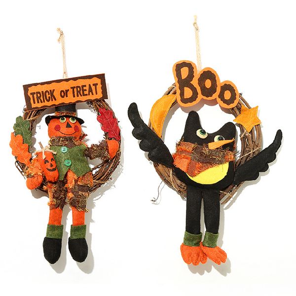 New Halloween Decorative Pendant Decorative Party Hotel Decoration Straw Man Bird Cartoon Rattan Wreath Door Wall Hanging Toys
New Halloween Decorative Pendant Decorative Party Hotel Decoration Straw Man Bird Cartoon Rattan Wreath Door Wall Hanging Toys