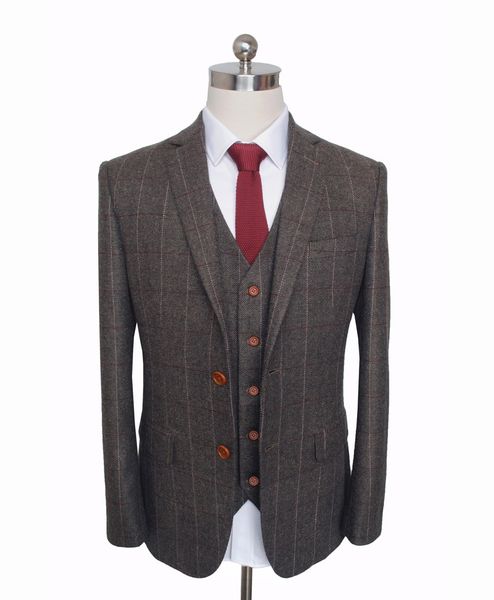 custom made woolen dark brown herringbone tweed british style mens suit tailor slim fit blazer wedding men suit 3pcs, White;black
custom made woolen dark brown herringbone tweed british style mens suit tailor slim fit blazer wedding men suit 3pcs, White;black