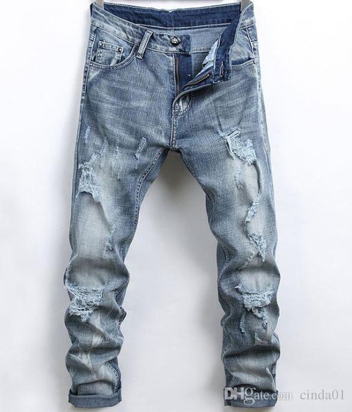 mens designer jeans pencil hole slim fit elastic cool stylish men spring and summer new fashion casual pants, Blue
mens designer jeans pencil hole slim fit elastic cool stylish men spring and summer new fashion casual pants, Blue
