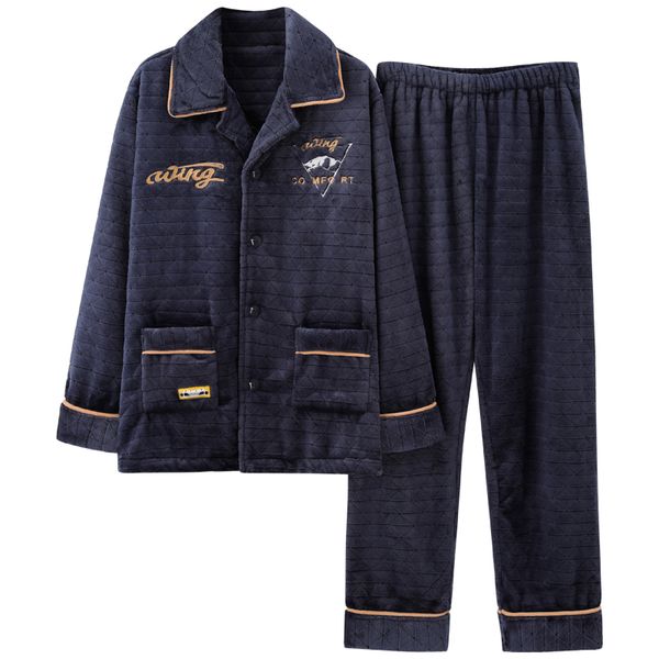 men's sleepwear pijamas flannel pyjamas autumn winter thick warm mens pajama set long sleeve casual soft plus size 4xl male suit, Black;brown
men's sleepwear pijamas flannel pyjamas autumn winter thick warm mens pajama set long sleeve casual soft plus size 4xl male suit, Black;brown