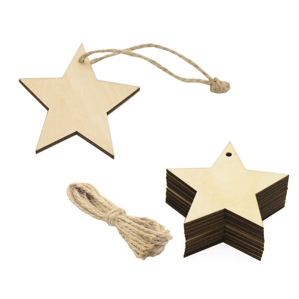 20pcs wooden star shape pendants hanging tags wood diy craft gift christmas ornaments
20pcs wooden star shape pendants hanging tags wood diy craft gift christmas ornaments
