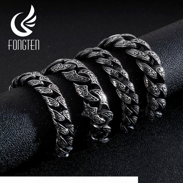 fongten hip pop mens cuban link chain bracelet punk stainless steel vintage black man wristband bracelets bangle fashion jewelry, Golden;silver
fongten hip pop mens cuban link chain bracelet punk stainless steel vintage black man wristband bracelets bangle fashion jewelry, Golden;silver