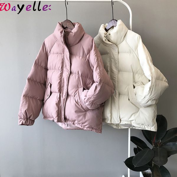 korean winter cotton jacket coat women 2019 thicken warm cotton padded pink parkas women loose windbreaker overcoats for student, Black
korean winter cotton jacket coat women 2019 thicken warm cotton padded pink parkas women loose windbreaker overcoats for student, Black