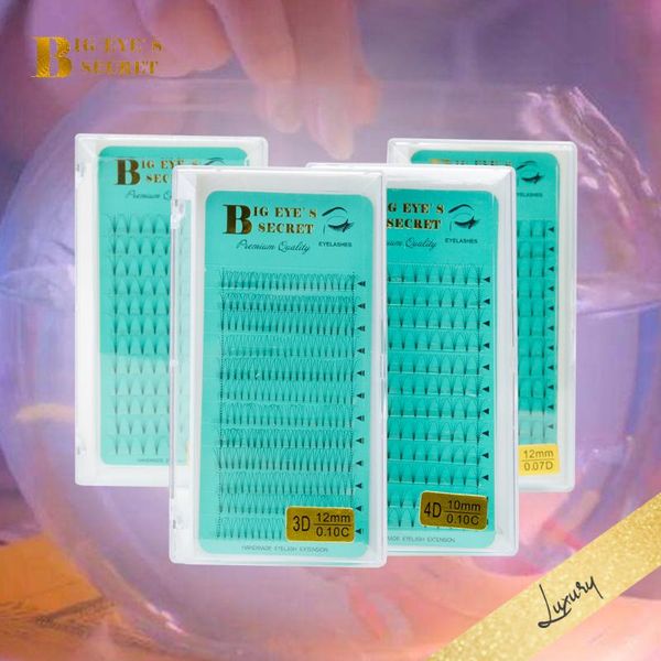 bes eyelashes extensions handmade 0.05mm short stem russian volume lashes premade fans natural long lash extensions