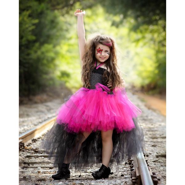 pink rock star girl funking tutu dress children scary evening party cosplay tutu dresses halloween custom clothing for kids, Red;yellow
pink rock star girl funking tutu dress children scary evening party cosplay tutu dresses halloween custom clothing for kids, Red;yellow