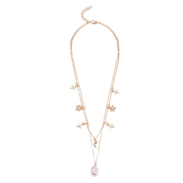 europe and america simple and exquisite necklace five-pointed star double-layer necklace suitable for gifts, Silver
europe and america simple and exquisite necklace five-pointed star double-layer necklace suitable for gifts, Silver