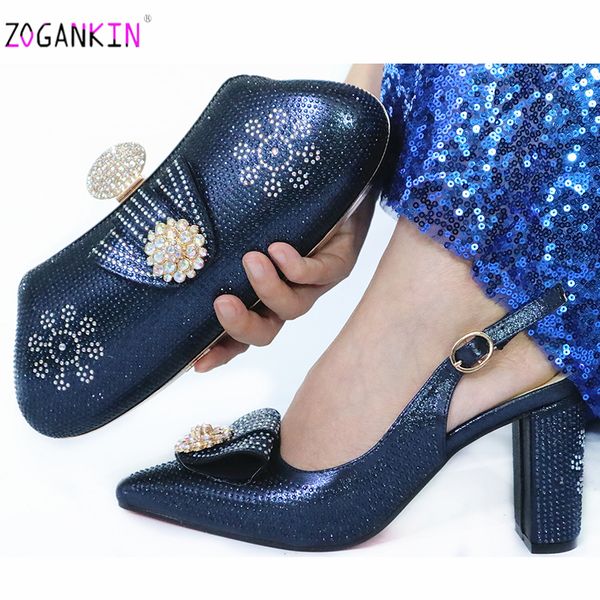 dark blue color african woman high heels sandals and matching bag set for party italian woman shoes and bag to match set, Black
dark blue color african woman high heels sandals and matching bag set for party italian woman shoes and bag to match set, Black