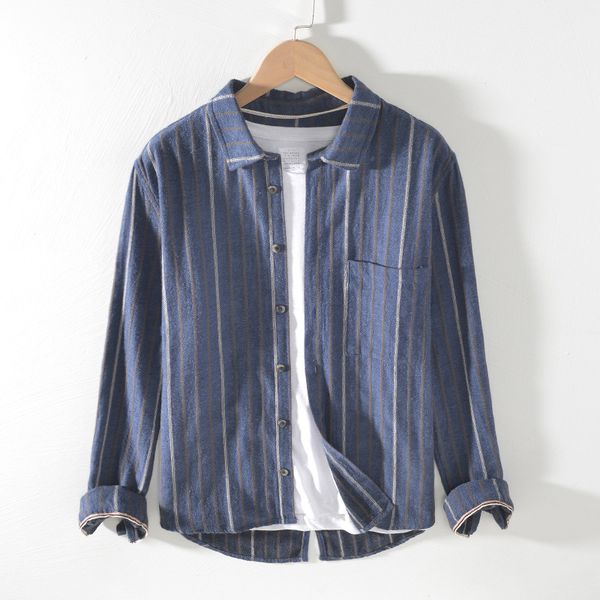 men's casual shirts men spring summer fashion japan style striped long sleeve cotton linen single breasted shirt male formal classical, White;black
men's casual shirts men spring summer fashion japan style striped long sleeve cotton linen single breasted shirt male formal classical, White;black