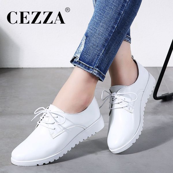 cezza women flats shoes ladies lace up white sneakers women leather casual shoes korean style flat sapato feminino, Black
cezza women flats shoes ladies lace up white sneakers women leather casual shoes korean style flat sapato feminino, Black