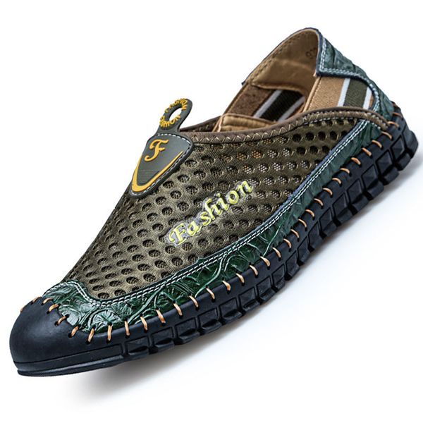 size 38-46 men mesh breathable sports casual shoes genuine leather men's flats loafers slip on lazy shoes male driving, Black
size 38-46 men mesh breathable sports casual shoes genuine leather men's flats loafers slip on lazy shoes male driving, Black
