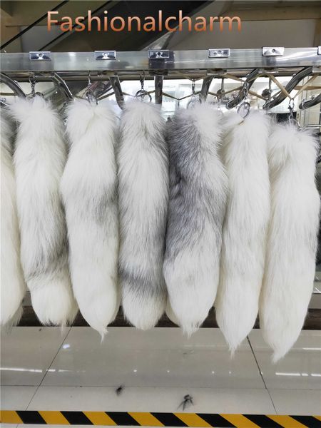 40cm/16"-long 100% real genuine cross fox fur tail keychians plush pom poms cosplay toy keyrings car keychain bag charm tassels, Silver
40cm/16"-long 100% real genuine cross fox fur tail keychians plush pom poms cosplay toy keyrings car keychain bag charm tassels, Silver