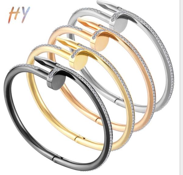 personalized nail bracelet women's titanium steel plated 18k gold fashion color not fade lovers bracelet, Golden;silver
personalized nail bracelet women's titanium steel plated 18k gold fashion color not fade lovers bracelet, Golden;silver