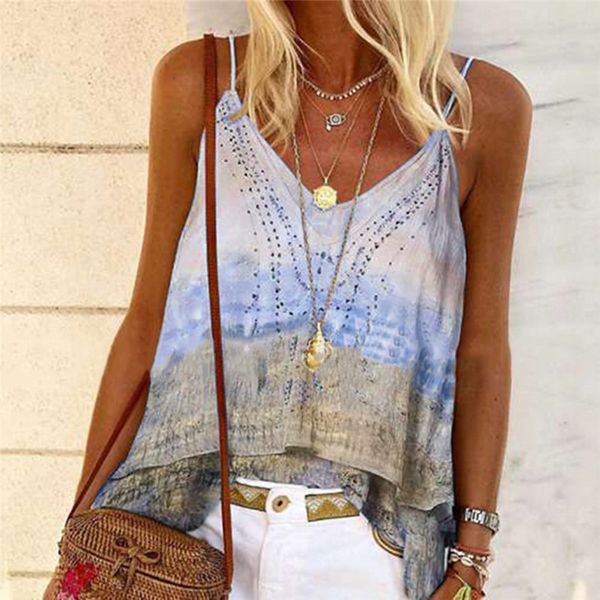 women sling tank casual print sleeveless camisole loose t-shirt blouse summer sling underwear off shoulder top, White
women sling tank casual print sleeveless camisole loose t-shirt blouse summer sling underwear off shoulder top, White