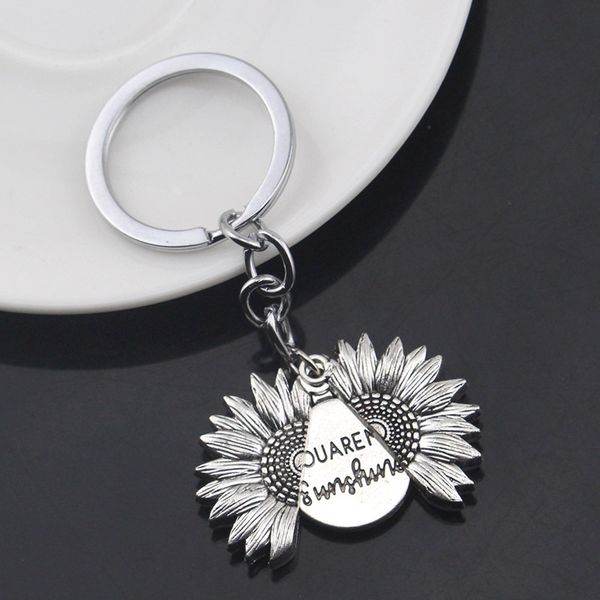 new fashion gold silver color sunflower keychain women letter custom you are my sunshine open locket key chain special gift
new fashion gold silver color sunflower keychain women letter custom you are my sunshine open locket key chain special gift