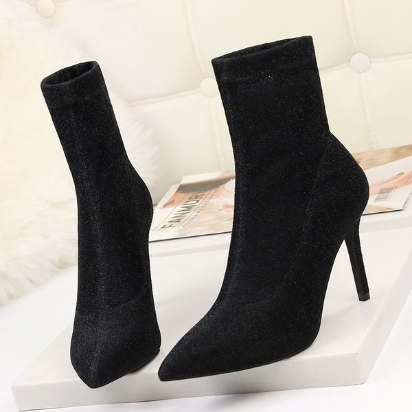 seggnice women sock boots high heel shoes thin heels booties woman fashion 2019 autumn winter ankle sequin boots sock t200520, Black
seggnice women sock boots high heel shoes thin heels booties woman fashion 2019 autumn winter ankle sequin boots sock t200520, Black