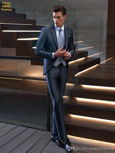 popular one button groomsmen peak lapel groom tuxedos men suits wedding/prom man blazer ( jacket+pants+vest+tie) 596, Black;gray
popular one button groomsmen peak lapel groom tuxedos men suits wedding/prom man blazer ( jacket+pants+vest+tie) 596, Black;gray
