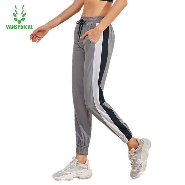 vansydical 2019 women's sports running pants spliced color slim yoga training workout trousers female jogging gym sweatpants, Black;blue
vansydical 2019 women's sports running pants spliced color slim yoga training workout trousers female jogging gym sweatpants, Black;blue