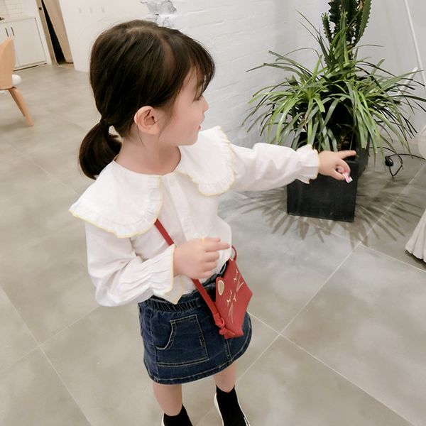 girl shirts 2019 new arrival korean style long sleeves cotton turn-down collar white blouse little girls clothing, White;black
girl shirts 2019 new arrival korean style long sleeves cotton turn-down collar white blouse little girls clothing, White;black