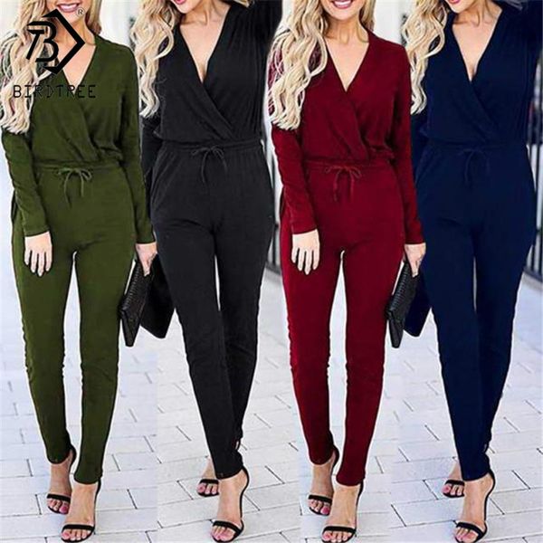 spring summer solid jumpsuit women v-neck drawstring elastic waist long sleeve casual jumpsuit rompers overalls mono d03504y, Black;white
spring summer solid jumpsuit women v-neck drawstring elastic waist long sleeve casual jumpsuit rompers overalls mono d03504y, Black;white
