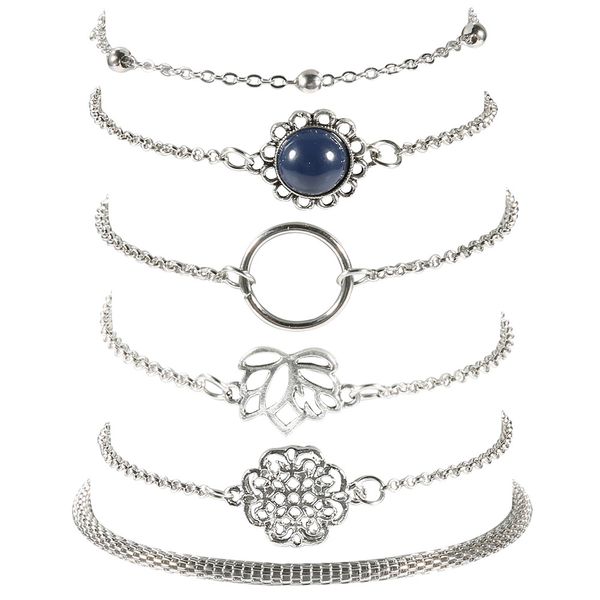fashion bracelet 6pc/set bohemian national style hollow lotus circle pendant combination bracelet for women, Golden;silver
fashion bracelet 6pc/set bohemian national style hollow lotus circle pendant combination bracelet for women, Golden;silver