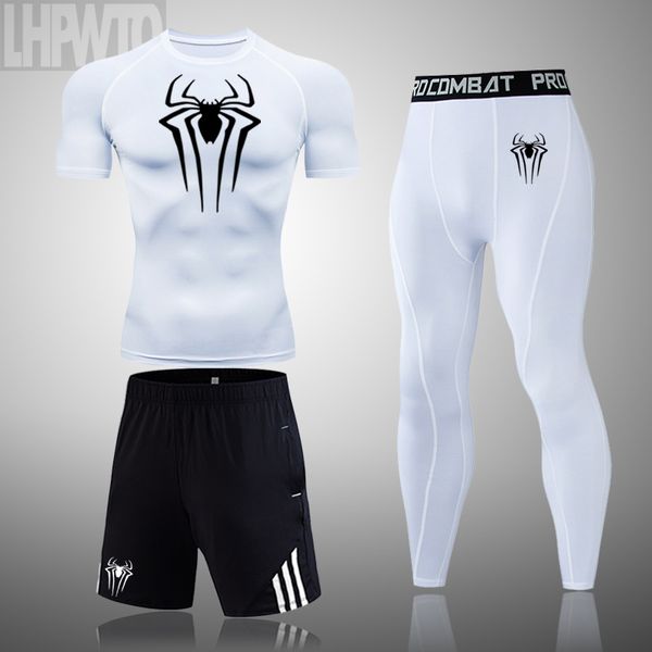3pcs/set men's tracksuit gym fitness compression sports suit clothes jogging short wear tight quick dry running sets, Black;blue
3pcs/set men's tracksuit gym fitness compression sports suit clothes jogging short wear tight quick dry running sets, Black;blue