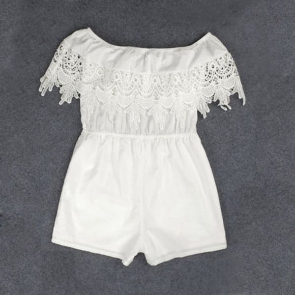 2018 women girls new fashion solid off the shoulder hollow out playsuits summer white lace floral slash neck jumpsuit, Black;white
2018 women girls new fashion solid off the shoulder hollow out playsuits summer white lace floral slash neck jumpsuit, Black;white